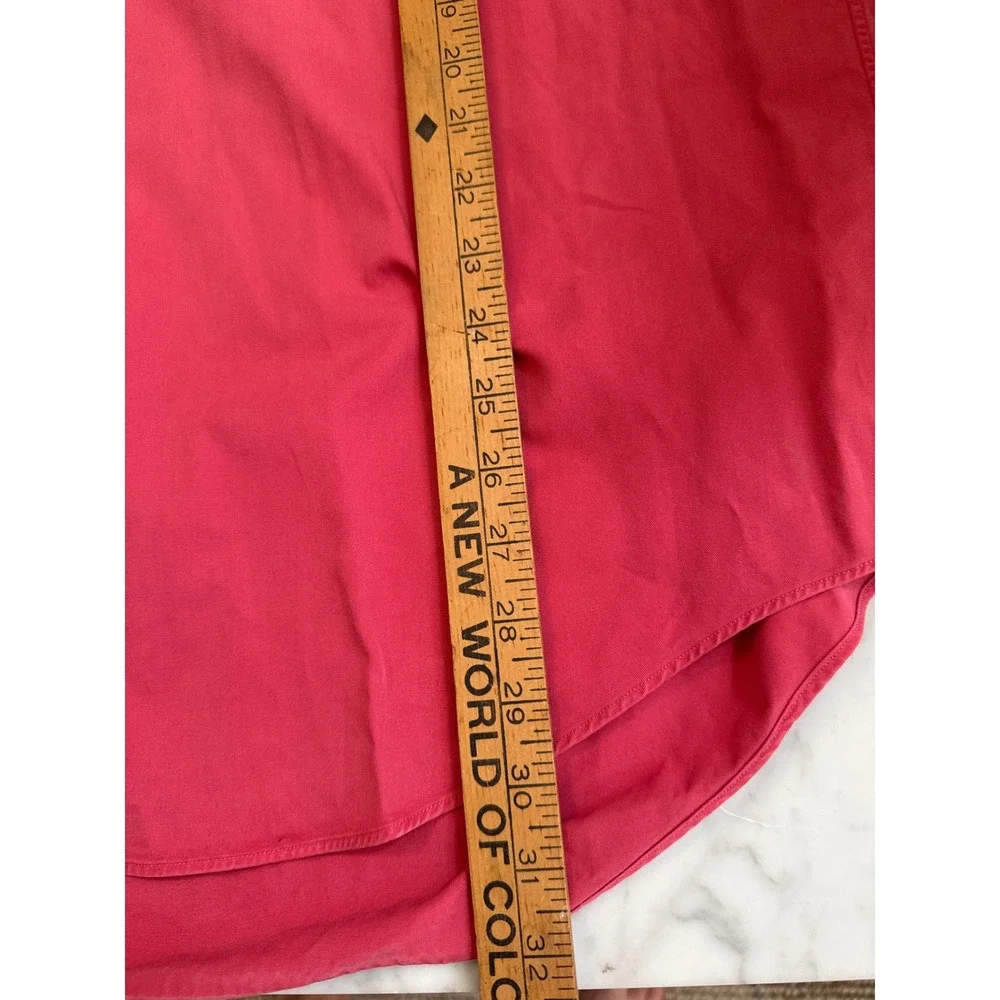 Polo Ralph Lauren Big Shirt Mens Large Pink Cotton Long Sleeve Button Down Logo